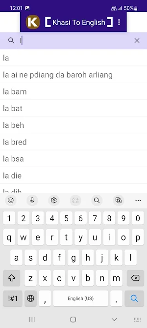 Khasi To English Dictionary Screenshot 3