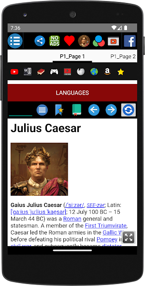 Julius Caesar - Biography Screenshot 1