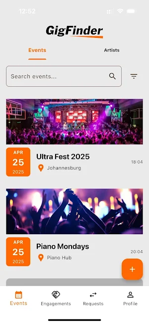GigFinder Screenshot 1