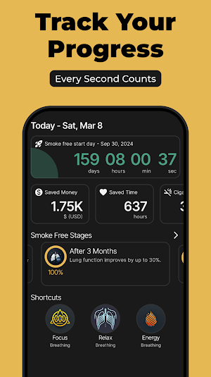 Quit Smoking Tracker - Stopify Screenshot 1