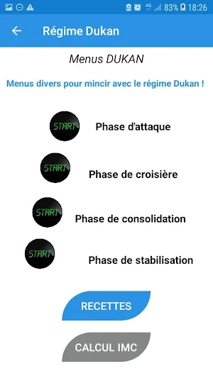 Régime Dukan recettes et detox Screenshot 1