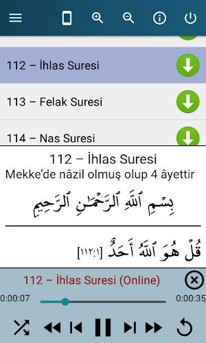 Kuran Meali - Sesli (Audio) Tercüme Screenshot 1