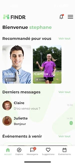 FINDR - Find people and events Screenshot 1