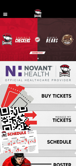 Charlotte Checkers App Screenshot 0