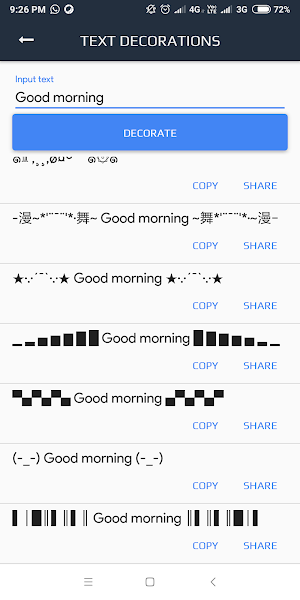 Text Tools - Fancy stylish text Repeater-Decorator Screenshot 2