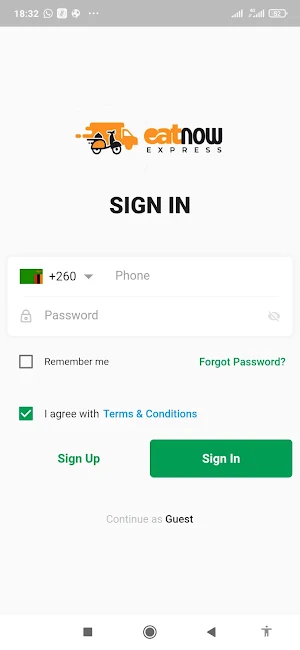 EatNow Express User Screenshot 1