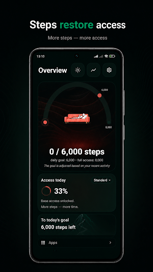 StepGate: Walk to Unlock Apps Screenshot 1