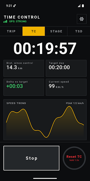 StageMeter: Rally Trip Timer Screenshot 1