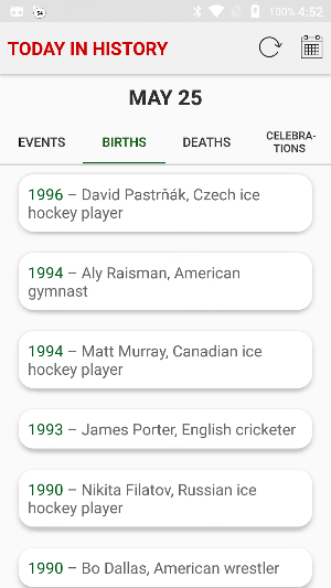 Today in history Screenshot 1