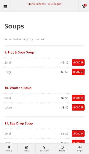 China Express Muskegon Order Screenshot 2