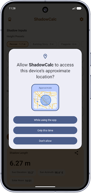 ShadowCalc: Sun Shadow Length Screenshot 1