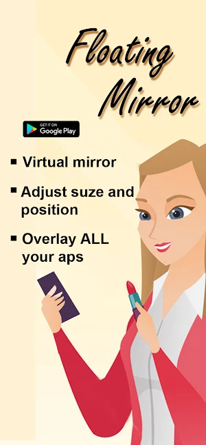 Floating virtual mirror popup Screenshot 0