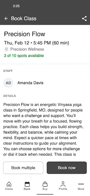 Precision Wellness SGF Screenshot 2