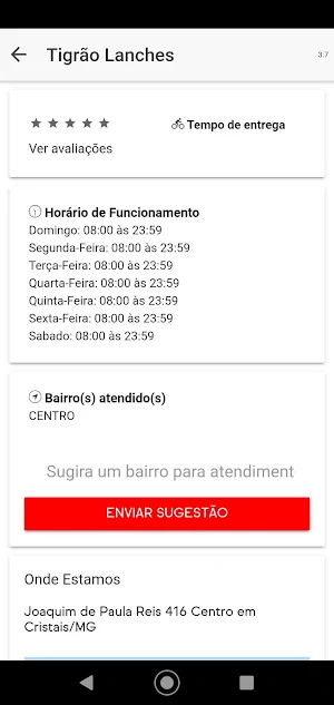 Tigrão Lanches Screenshot 3
