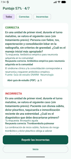Simulador ENARM 2027 Práctica Screenshot 2