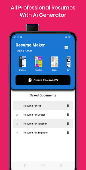 AI Resume Maker App CV Builder Screenshot 1