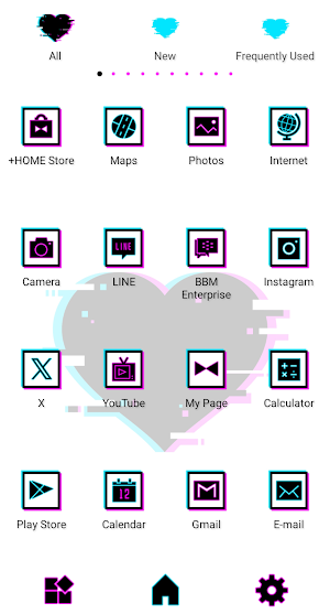 Glitching Heart Theme +HOME Screenshot 1
