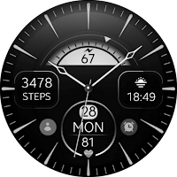 Silver Classic watch face