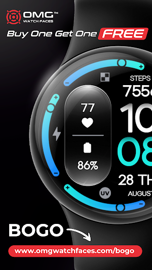 OMG 409 - Digital Watch Face Screenshot 3