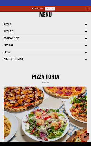 PIZZA TORIA Kraków Screenshot 2