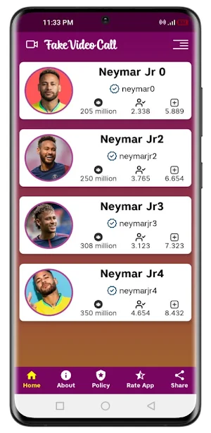Neymar jr video call Screenshot 1