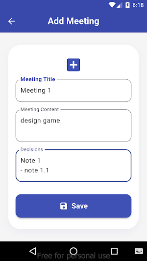 Meeting Decision Journal Screenshot 3