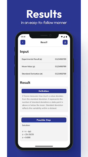 Z Score Calculator Screenshot 2