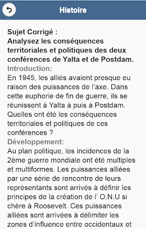 Histoire : Sujets Corrigés Screenshot 2