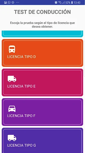 Test de Licencia de Conducir Screenshot 1