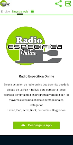 Radio Especifica Online Screenshot 1