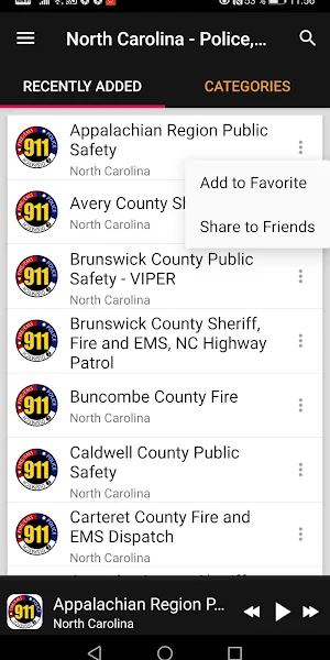 Police Scanner Radio - North Carolina, USA Screenshot 1