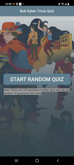 Bob Dylan Trivia Quiz Screenshot 0