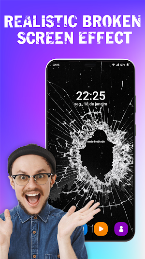 4K Broken Screen Prank Screenshot 1