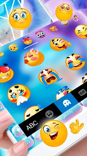 Blue Purple Ink Diamond Keyboard Theme Screenshot 1