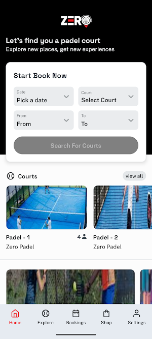 ZeroPadel Screenshot 0