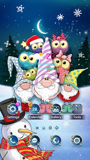 Gnome and Owls - Wallpaper Screenshot 0