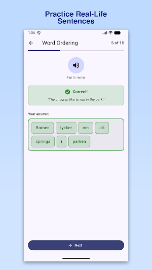 Svenska Stegvis Screenshot 3