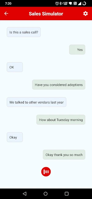 Sales Simulator Screenshot 2