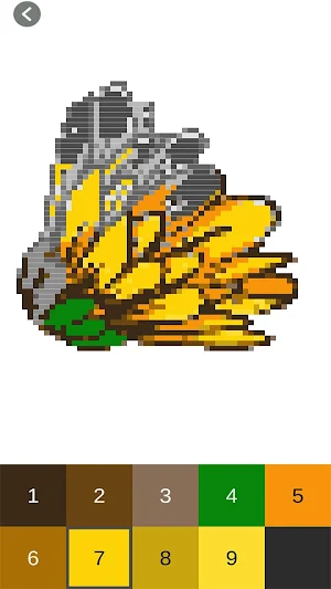 SunFlower Color by Number-Flower PixelArt Coloring Screenshot 0