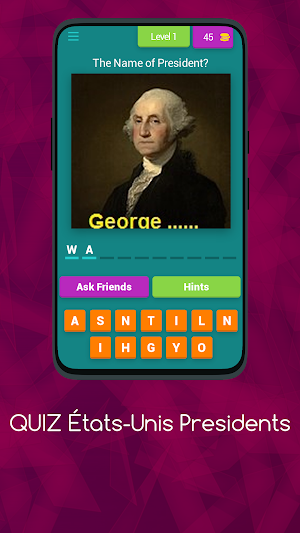 QUIZ ÉTATS-UNIS PRESIDENTS Screenshot 0
