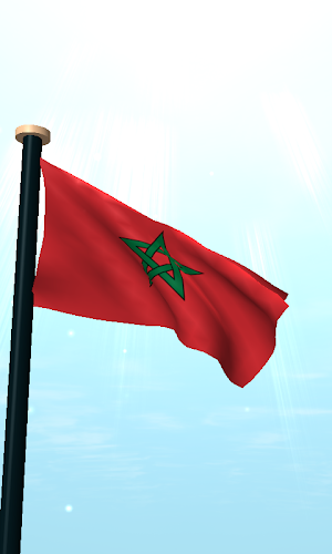 Morocco Flag 3D Free Wallpaper Screenshot 1