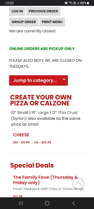 Brothers Pizza Dracut Screenshot 1