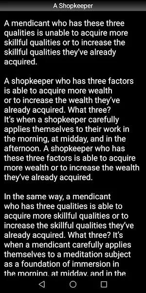 A Shopkeeper Sutta - Buddhism Screenshot 2