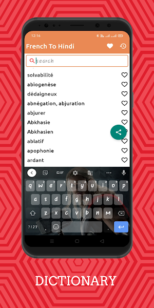 French To Hindi Dictionary Offline Screenshot 1