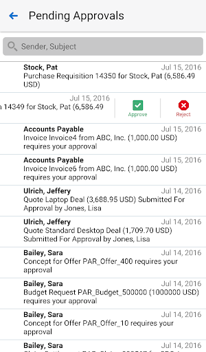 Approvals for EBS Screenshot 1