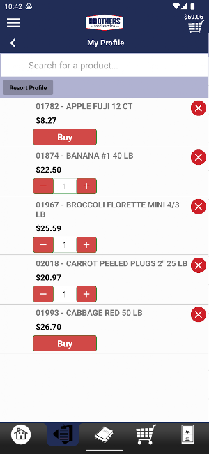 BFS Produce Checkout Screenshot 1