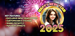 Happy NewYear 2025 Photo Frame Screenshot 0