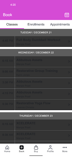 MyBodyMindFitness Screenshot 1