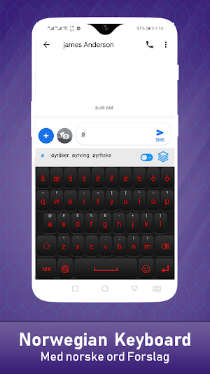Norwegian Language Keyboard Screenshot 1