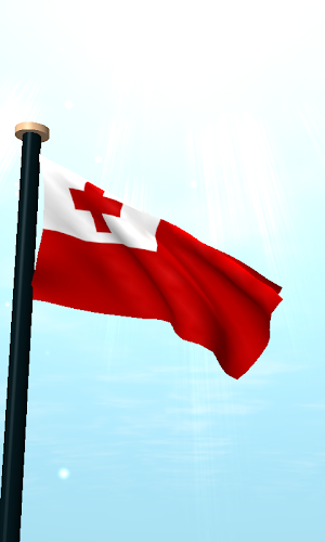Tonga Flag 3D Live Wallpaper Screenshot 1